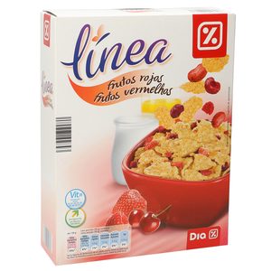 DIA cereales copos de arroz y trigo integral con frutos rojos paquete 300gr