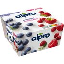 ALPRO yogur de soja sabor arándanos y frutos rojos pack 4 unidades 125 gr