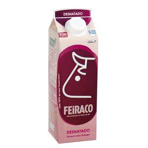 FEIRACO leche desnatada envase 1 lt