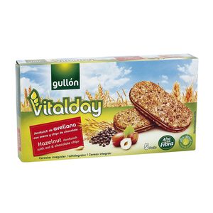 GULLON Vitalday galleta sandwich avellana con avena y chocolate caja 220 gr 
