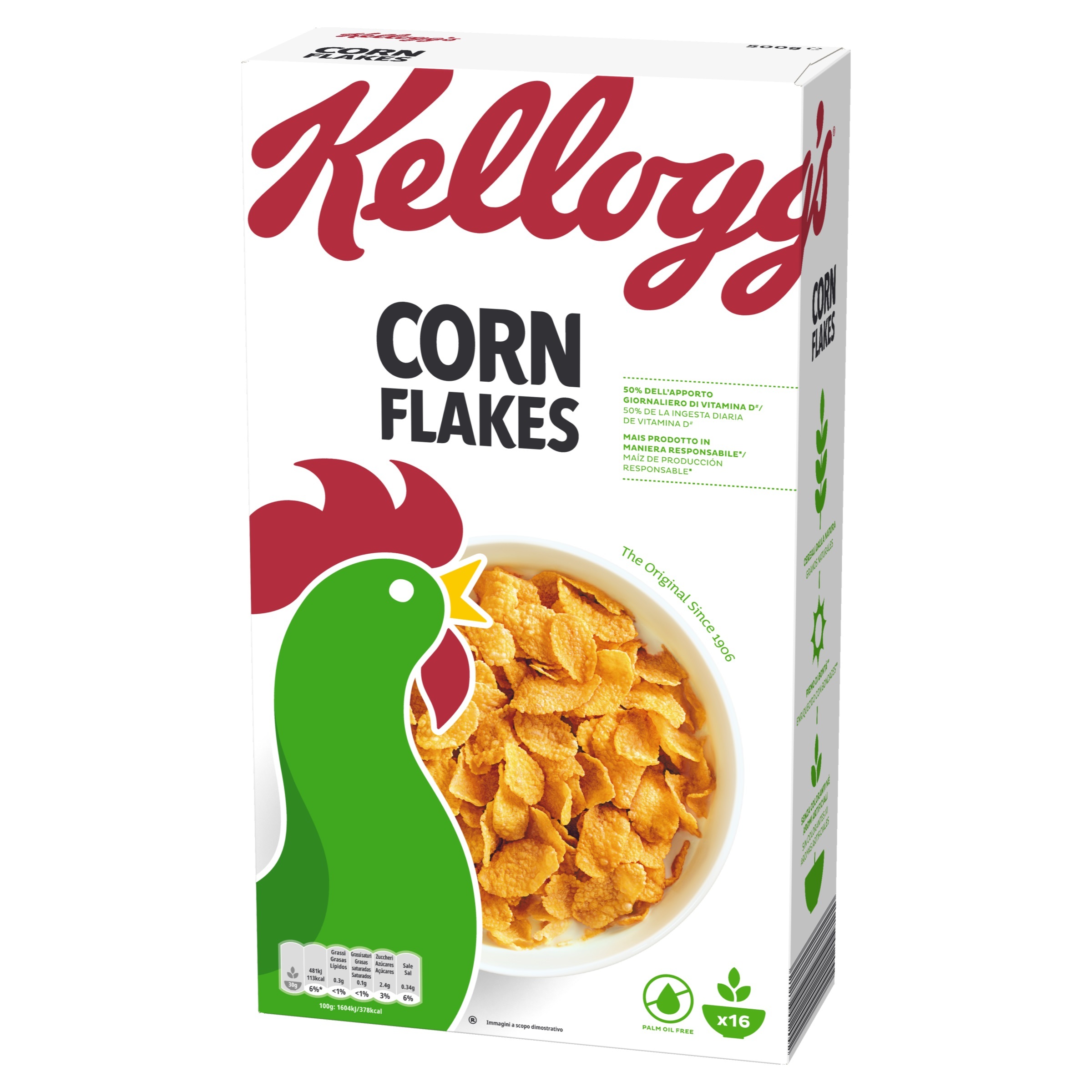 KELLOGGS Cereales Corn Flakes Caja 500 Gr FAMILY CEREALS.