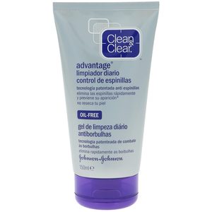 CLEAN & CLEAR gel limpiador facial diario antiespinillas tubo 150 ml