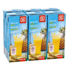 DIA néctar light piña pack 6 unidades 200 ml