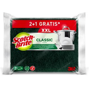 SCOTCH BRITE estropajo gigante classic verde paquete 3 uds