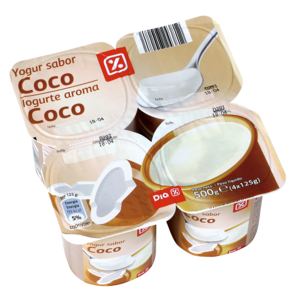 DIA yogur coco pack 4 unidades 125 g