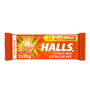 HALLS caramelo sabor cítricos vitamina C paquete 2 uds 64 gr