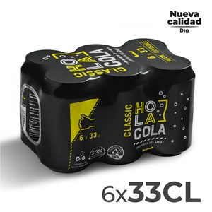 DIA HOLA COLA refresco de cola lata 33 cl PACK 6