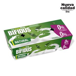 DIA BIFIDUS cremoso natural desnatado 0% pack 8 unidades 125 gr