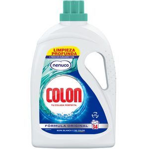 COLON detergente máquina líquido gel nenuco botella 34 lv
