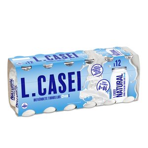 DIA L-CASEI yogur líquido natural pack 12 unidades 100 gr