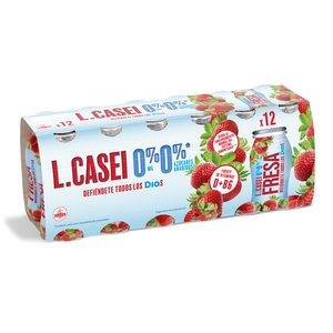 DIA L-CASEI yogur líquido fresa doble 0% pack 12 unidades 100 gr