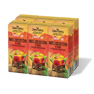 DIA ZUMOSFERA zumo de melocotón y uva pack 6 unidades 200 ml