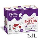 DIA LACTEA leche entera sin lactosa envase 1 lt  PACK 6