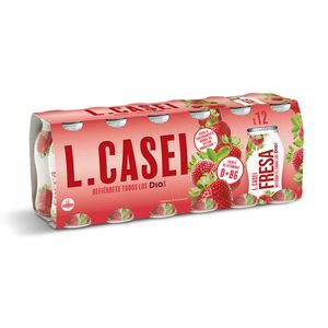 DIA L-CASEI yogur líquido fresa pack 12 unidades 100 gr