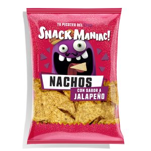DIA SNACK MANIAC nachos sabor a jalapeño bolsa 150 gr