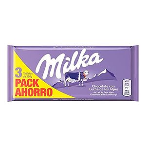 MILKA chocolate con leche tableta 3 x 100 gr