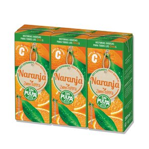 DIA ZUMOSFERA zumo de naranja 100% sin pulpa pack 3 unidades 200 ml