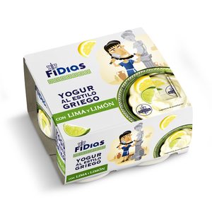 DIA FIDIAS yogur griego con lima y limón pack 4 unidades 125 gr